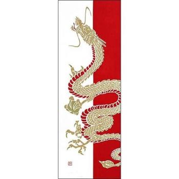 Tenugui Anbo Tokuoka, vrai coton teinté, dimensions 35 x 100 cm, produit du Japon – 100 %