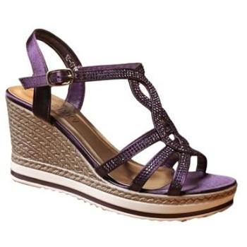 IVACHY Women’s Sparkling Purple Platform Sandals – 7.5