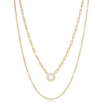 Viceroy Collar de Lujo: Plata 925 bañada en oro, con diamantes sintéticos