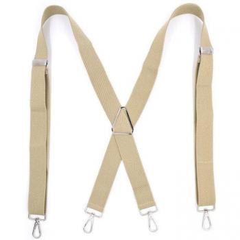 Men's 2.5cm Triangle Metal X-Back Suspenders with High Elasticity