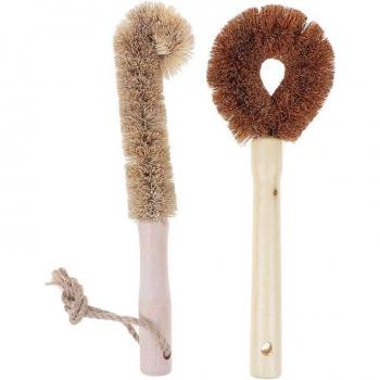 Coconut Palm Bottle and Glass Cleaning Brush