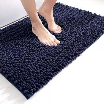 Navy Tide Absorbent Bath Mat
