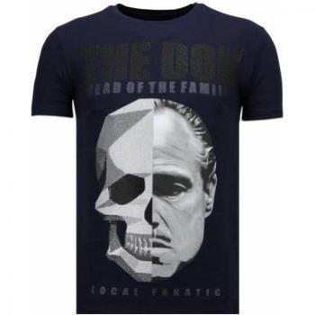 Local Fanatic T-shirt De Don Skull met strass