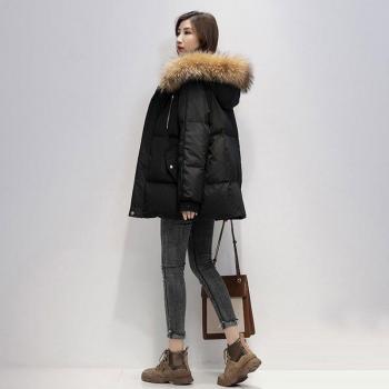 Women's Warm Quilted Winter Coat with Hood