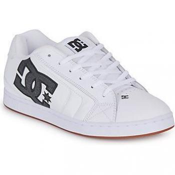 DC Shoes Men's Net Leather Skate Shoes in White