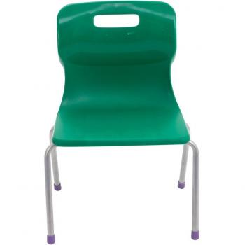 Titan Green 4‑Leg Teacher’s Chair – 630 × 438 × 398 mm, 310 mm High Seat