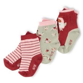 3 Paar Kinder Socken in Rosa und Dunkelrot von Sigikid