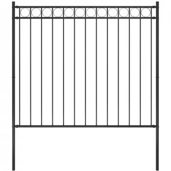 Clôture de jardin en métal vidaXL 1,7x1,5 m Noir