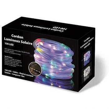 Fil Lumineux Solaire Multicolore 10 mètres