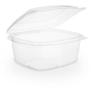 Sustainable Vegware VHD-16 PLA Hinged Deli Container, 16 oz