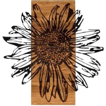 Marguerite en Bois et Métal Walnut