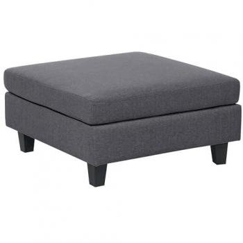 Elegante Ottomane mit Schwarzbeinen und Stoffbezug