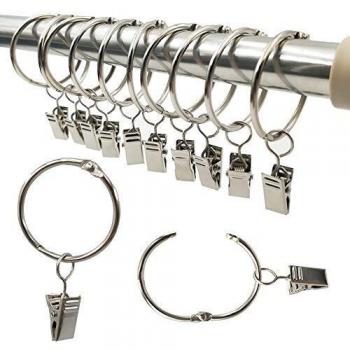 Ganci Metallici Argento per Tenda 35mm