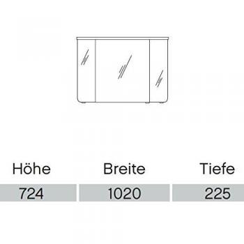 PELIPAL Cassca Spiegelschrank mit Spiegelbeleuchtung