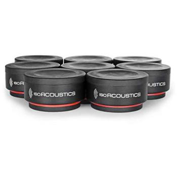 ISO‑Puck Mini Black Speaker Isolators (8 Pack)