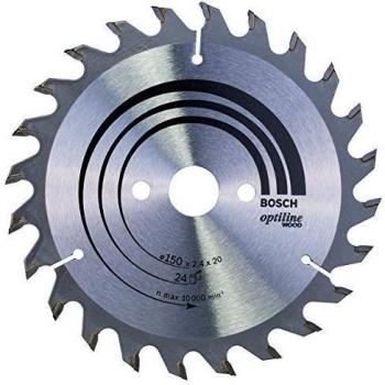 Bosch Professional Optiline Wood Cutting Saw Blade 150x2.4x20/16, 24 Gray