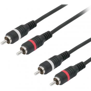 Câble RCA bipolaire 1,5 m – 2 ports mâles