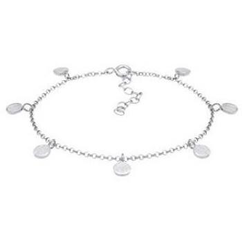 Elli Armkette Coin Plättchen Kreis Geo Basic 925 Silber