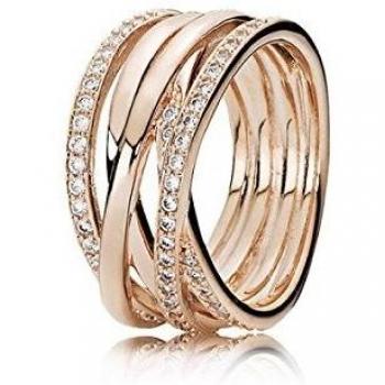 Anillo Rose de plata y circonita Pandora