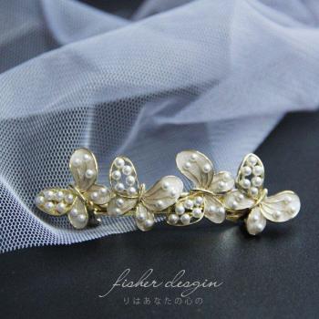Horquilla Retro Perlas en Forma de Flor