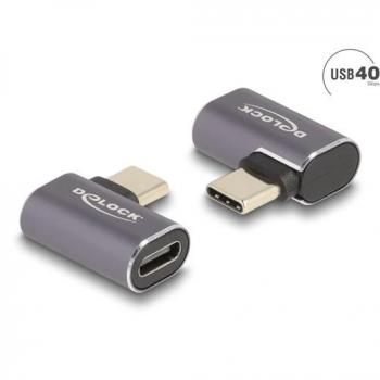 Delock USB Adapter 40 Gbps USB Typ-C PD 3.0 Stecker zu Buchse gewinkelt
