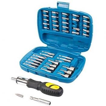 Juego de destornilladores y puntas bit Silverline, 45 piezas