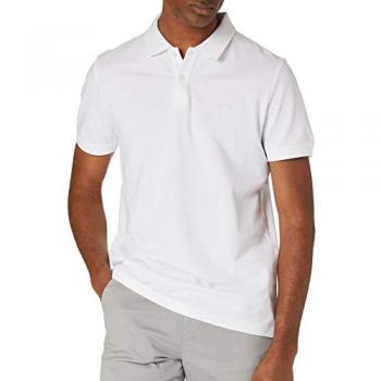 S.Oliver RED LABEL Herren Poloshirt mit Label-Detail, Kurzarm, Regular Fit, Weiß, Größe M