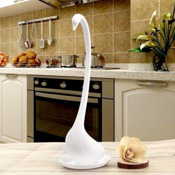 Swan Design Soup Ladle White/Black