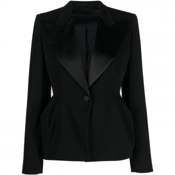 Max Mara Black Peplum Blazer | Size 3XS