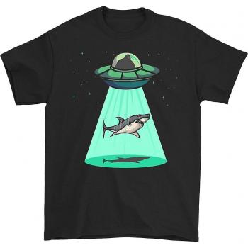 T‑shirt Requin Mégalodon OVNI Noir L