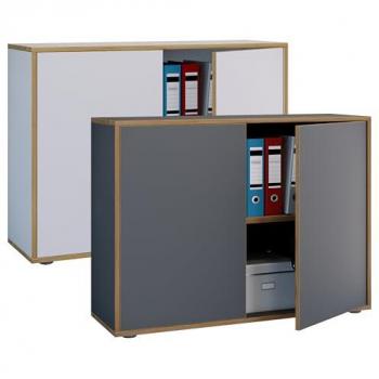 VCM Aktenschrank Salia, 100 cm, mit 1 Fachboden, weiß-honig-eiche