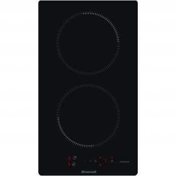 Brandt BPI6210B Plaque à Induction Noire Intégrée, Puissance 3600W, Zone de Cuisson Double, Dimensions (LxP) : 28.8cm x 51cm