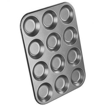 Chef Aid 12 Cup Non-stick Shallow Bun Tin