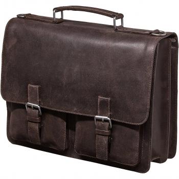 Leonhard Heyden Dakota Brown Leather Briefcase for 40 cm Laptop