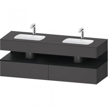 Duravit Qatego Einbauwaschtisch 160x55cm in Eiche Schwarz