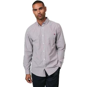Debenhams Men’s Red Heritage Patterned Long Sleeve Top – Size S