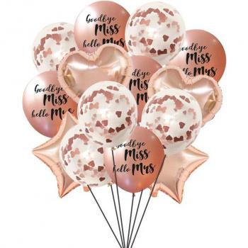 Ballons de fête Bachelorette Au Revoir Miss, Bonjour Mme