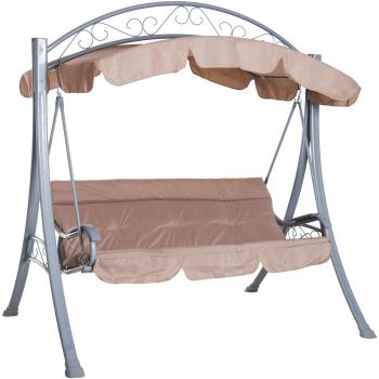 Rustic Glow Patio Swing Cushion – Beige