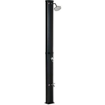 Outsunny Solar Shower Extérieure – Capacité 35L, Pommeau Rotatif, Robinet à Pieds Noir