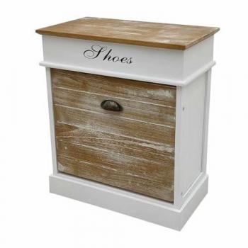 WANDERLUST DECO Zapatero de madera blanco 50x28x58
