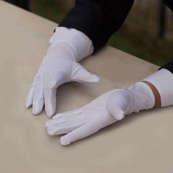 Gants d’inspection Wenwan – Paire blanche, coton robuste pour travaux lourds