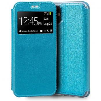 Funda Protectora Flip Liso Celeste para iPhone 11