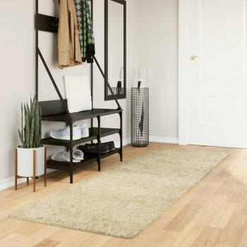 Tapis de zone doré shaggé Pamplona Vidaxl – 80x250 cm
