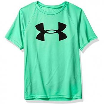 Under Armour T-shirt Verde scuro logo grande per ragazzi