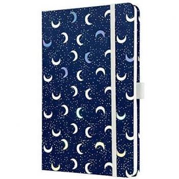 SIGEL JN321 A5 Notizbuch „Jolie“ – Liniert, Gummiband, Dark Moon Edition