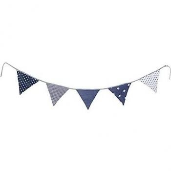 ULLENBOOM ® Wimpelkette Kinderzimmer Graue Sterne