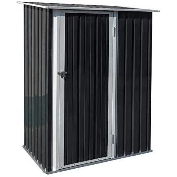 Outdoor Storage Shed with Lockable Door Grey