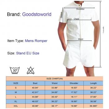 Goodstoworld Herren-Strampler – 3D Print Overall für Männer, XL