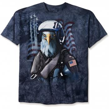 Mountain‑Adler Kriegertshirt 4XL Unisex mit amerikanischer Flagge