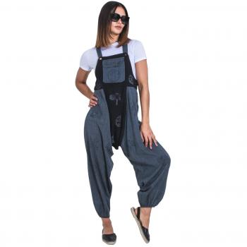 Bib Overalls Black‑Blue